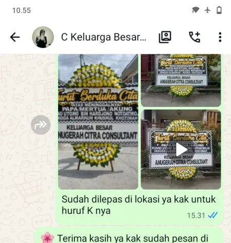 Pengiriman Papan Bunga Duka Rajeg